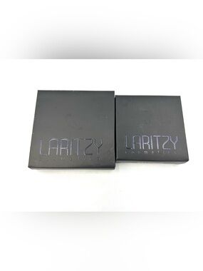 LARITZY Cosmetics Luxe Powder Blush (Soft Apricot) & Highlighter (Warm Peach)